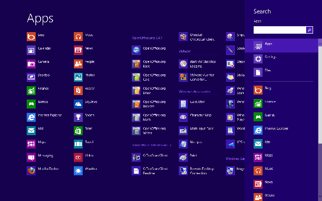 windows 8 search