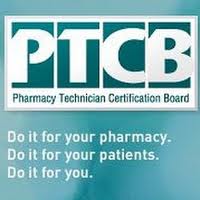 PTCB logo, under it says: pharmacy technician certification board. further down says do it for you pharmacy, do it for your patients, do it for you