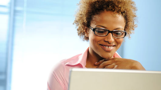 woman with laptop