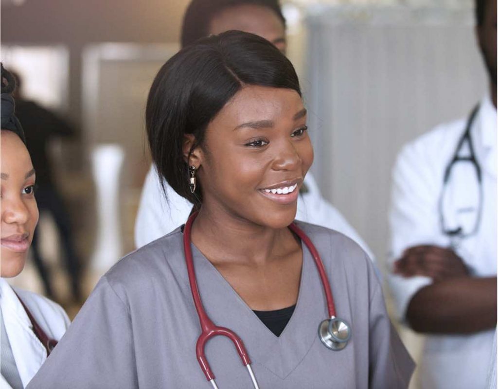 Healthcare student being covered via mycaa program